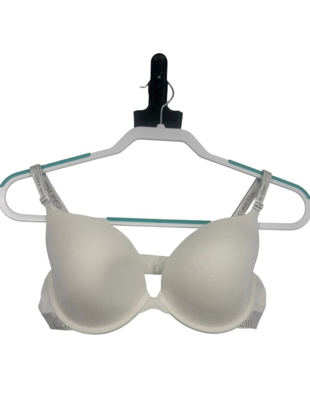 Calvin Klein T-Shirt Bra 36C Ivory Carousel Contour Underwire Lightly Padded